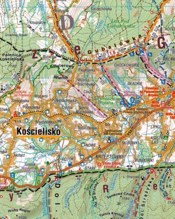 Tatry Polskie i Słowackie 1:50 000. Laminowana mapa turystyczna wydawnictwa Compass. Fragment 3