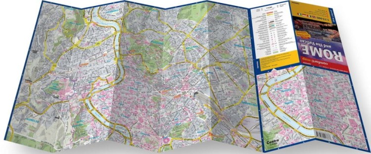 Rzym 1:15 000. Laminowana mapa kieszonkowa / Plan miasta. wydawnictwa ExpressMap. Składanie mapy
