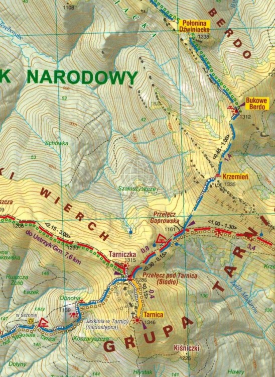 Bieszczady - połoniny 1:25 000. Wodoodporna mapa turystyczna wydawnictwa Galileos. Fragment 1