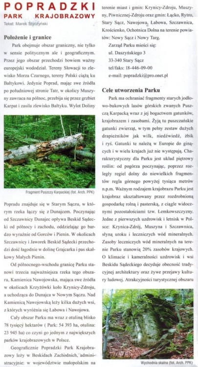 Beskid Sądecki. Laminowana mapa samochodowo-turystyczna wydawnictwa Demart. Informator - fragment