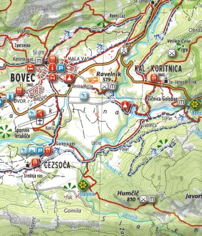 Alpy Julijskie 1:50 000. Mapa turystyczna wydawnictwa Kartografija. Fragment 1