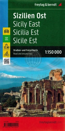 Sycylia Zachodnia i Wschodnia 1:150 000. Mapa samochodowo-turystyczna wydawnictwo Freytag & Berndt. Sycylia wschodnia - okładka