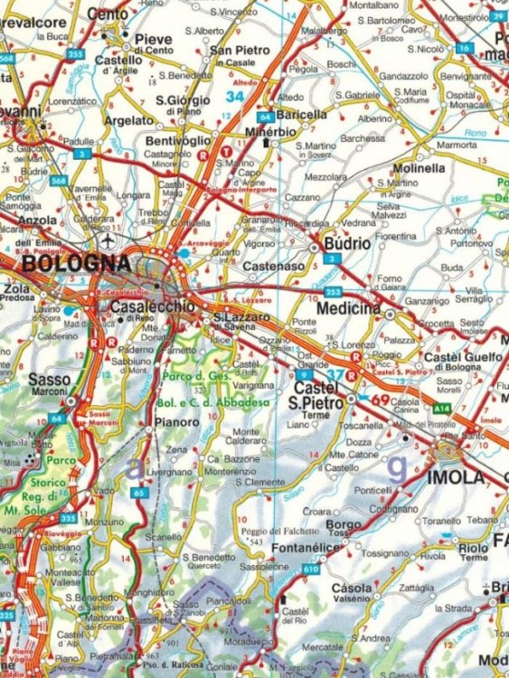 Włochy Północne 1:500 000. Mapa samochodowo-turystyczna wydawnictwa Freytag & Berndt. Fragment 2