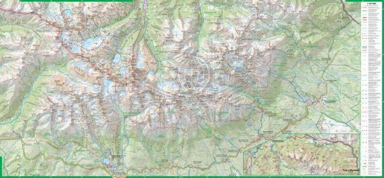 Tatry Słowackie 1:30 000. Laminowana mapa turystyczna wydawnictwa ExpressMap. Strona 2