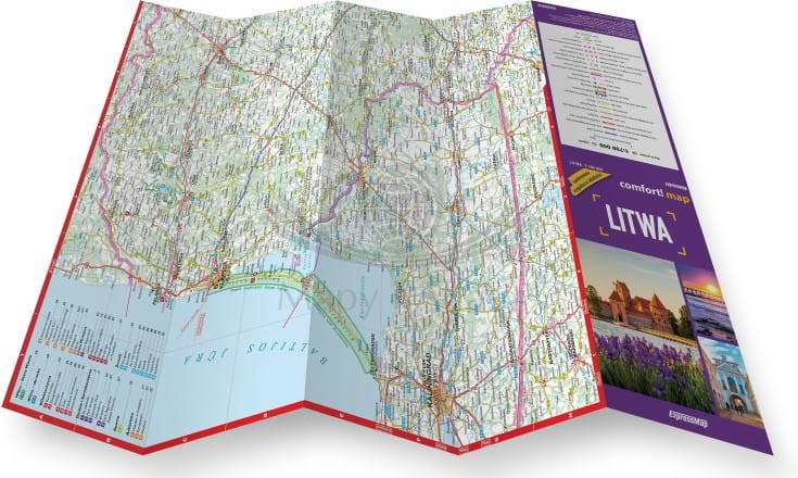 Litwa. Przewodnik light + laminowana mapa wydawnictwa ExpressMap. Składanie mapy