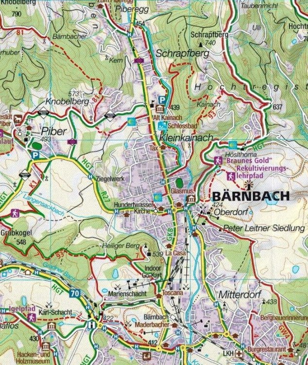 Sudsteiermark 1:50 000. Zestaw dwóch map turystycznych 226 wydawnictwa Kompass. Mapa 1 - Fragment 2