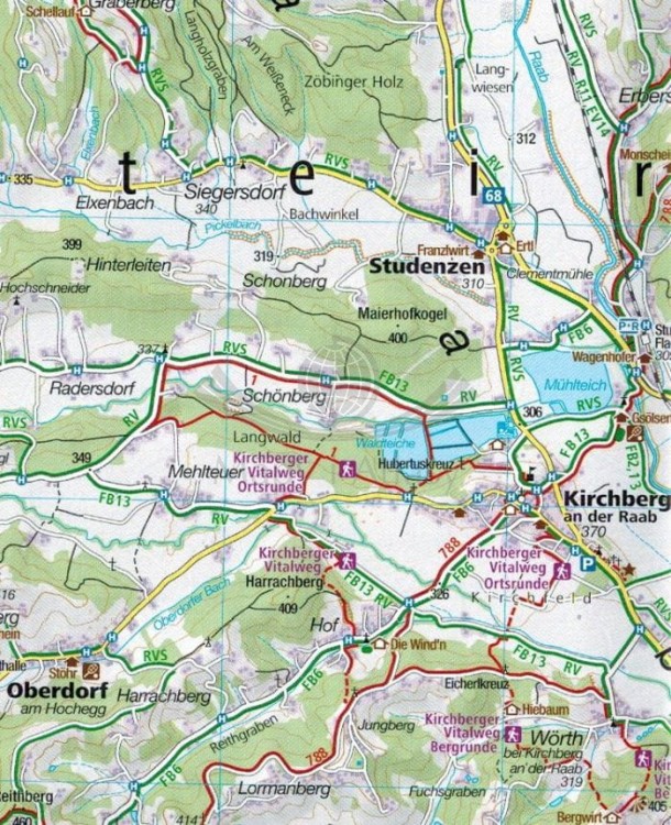 Sudsteiermark 1:50 000. Zestaw dwóch map turystycznych 226 wydawnictwa Kompass. Mapa 2 - Fragment 2