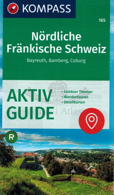 Nordliche Frankische Schweiz . Wodoodporna mapa turystyczna 165 wydawnictwa Kompass. Informator - okładka