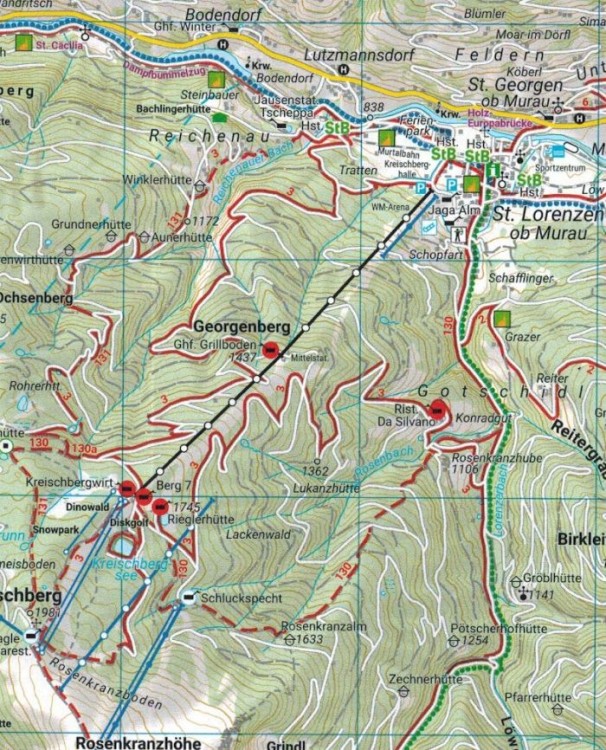 Naturpark Zirbitzkogel-Grebenzen. Wodoodporna mapa turystyczna WK 211 wydawnictwa Freytag & Berndt. Fragment 1