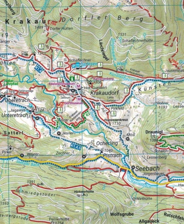 Naturpark Zirbitzkogel-Grebenzen. Wodoodporna mapa turystyczna WK 211 wydawnictwa Freytag & Berndt. Fragment 2