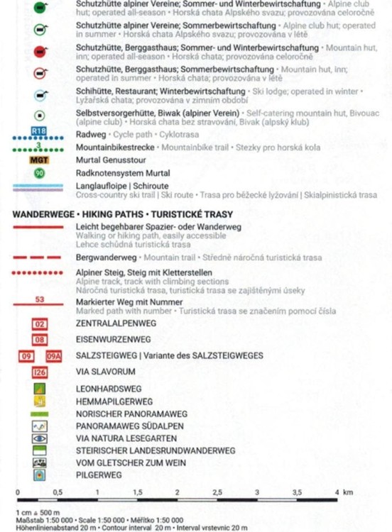 Naturpark Zirbitzkogel-Grebenzen. Wodoodporna mapa turystyczna WK 211 wydawnictwa Freytag & Berndt. Legenda 2