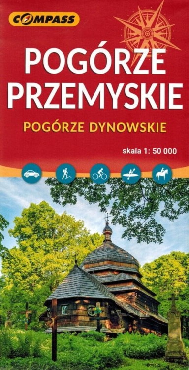 Pogórze Przemyskie i Dynowskie 1:50 000. Mapa turystyczna wydawnictwa Compass. Okładka