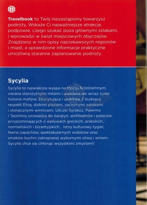 Sycylia. Przewodnik travelbook wydawnictwa Bezdroża. Okładka - tył