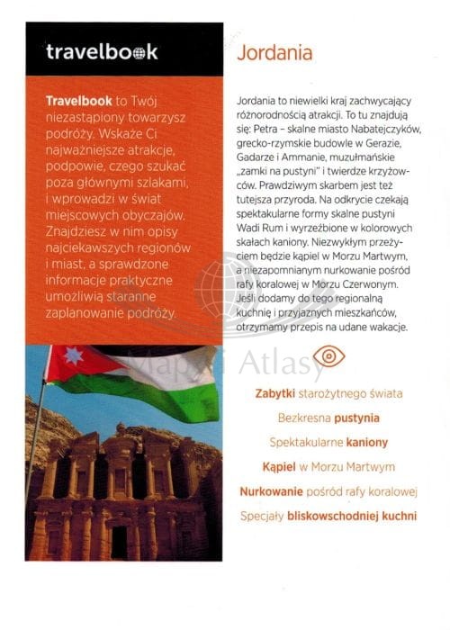 Jordania. Przewodnik travelbook wydawnictwa Bezdroża. Okładka - tył