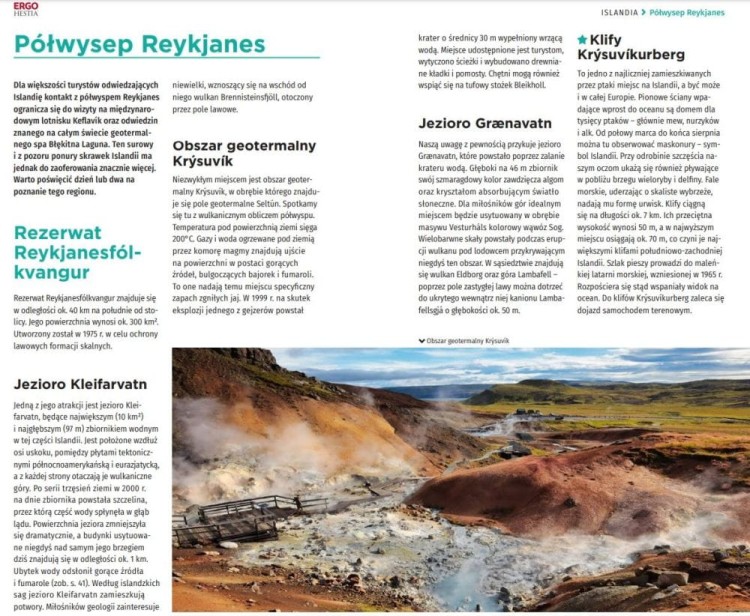 Islandia. Przewodnik travelbook wydawnictwa Bezdroża. Przykładowe strony 1