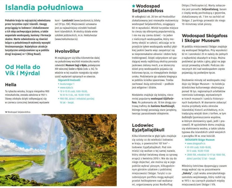 Islandia. Przewodnik travelbook wydawnictwa Bezdroża. Przykładowe strony 2
