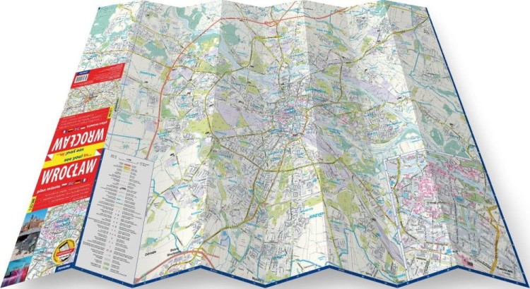 Wrocław 1:22 500. Mapa / Plan miasta wydawnictwa ExpressMap. Składanie mapy