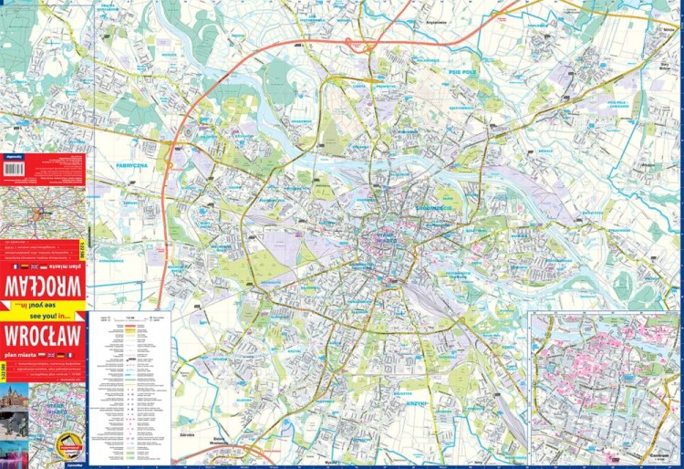 Wrocław 1:22 500. Mapa / Plan miasta wydawnictwa ExpressMap. Strona 1