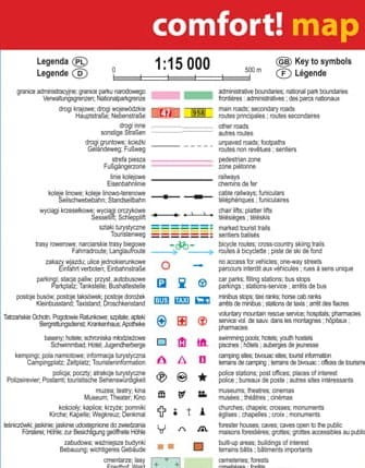 Zakopane i okolice 1:15 000. Laminowana mapa turystyczna / Plan miasta wydawnictwa ExpressMap. Legenda