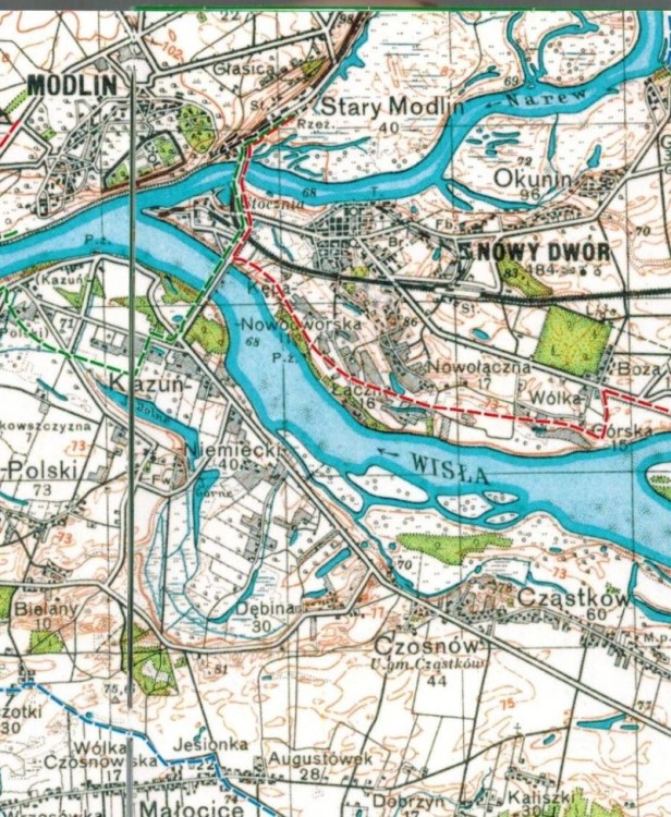 Puszcza Kampinoska 1:40 000. Laminowana mapa turystyczna wydawnictwa ExpressMap. Fragment 3