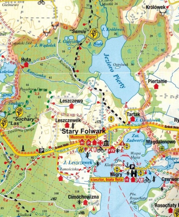 Puszcza Augustowska 1: 85 000. Mapa turystyczna wydawnictwa Atikart. Fragment 1