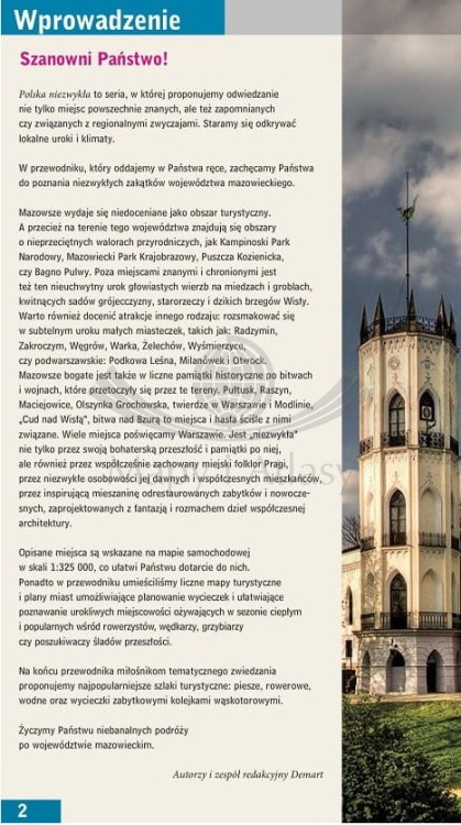 Województwo mazowieckie / Mazowsze. Przewodnik + atlas wydawnictwa Demart. Przykładowa strona 3
