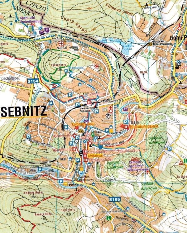 Czeska i Saksońska Szwajcaria, część wschodnia 1:25 000. Mapa turystyczna wydawnictwa Galileos. Fragment 1