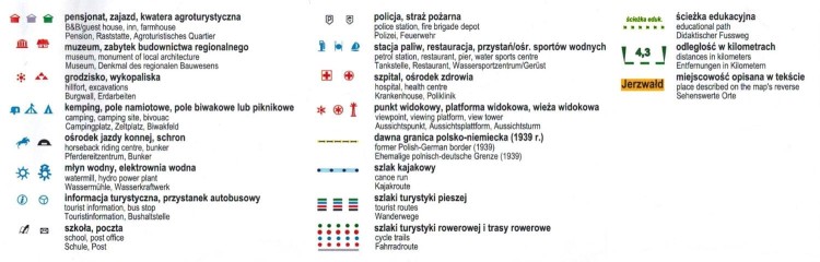 Park Krajobrazowy Pojezierza Iławskiego 1:40 000. Mapa turystyczna wydawnictwa Eko-Kapio. Legenda 3