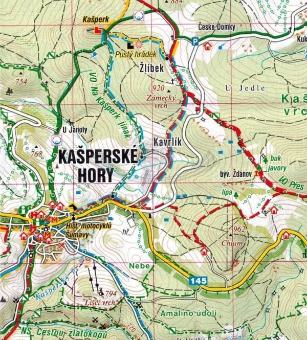 Otava. Mapa kajakowa wydawnictwa Shocart. Fragment 1