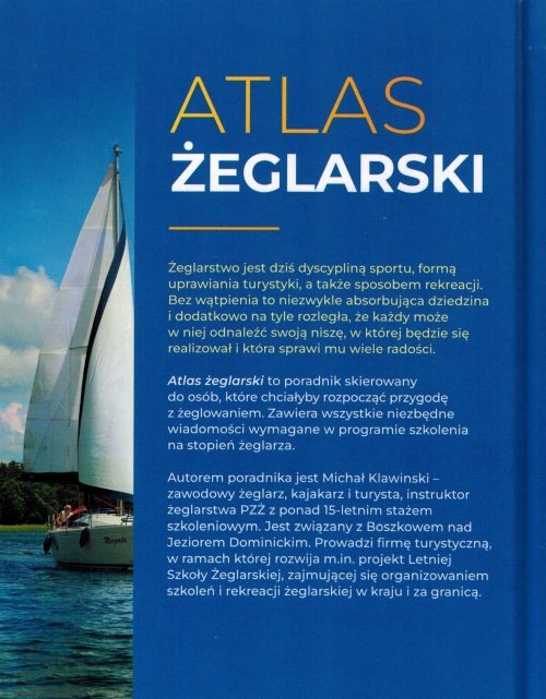 Atlas żeglarski. Kompendium dla żeglarza jachtowego wydawnictwa SBM. Okładka tył
