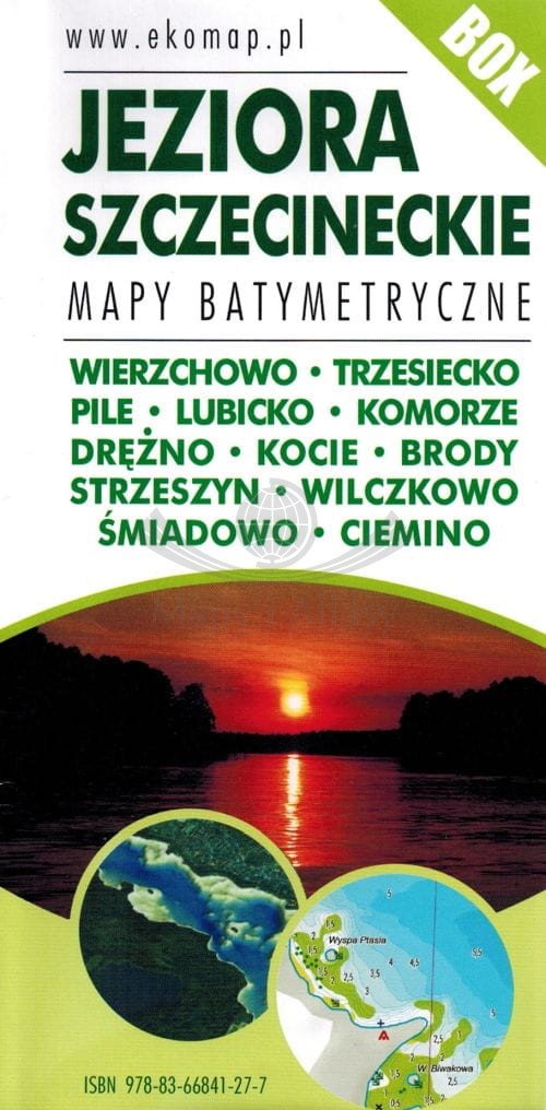 Jeziora Szczecineckie. Zestaw: 5 x mapa batymetryczna. EKO-MAP