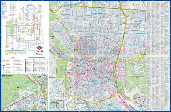 Madryt. Laminowana mapa turystyczna / Plan miasta + Miniprzewodnik wydawnictwa ExpressMap. Strona 2