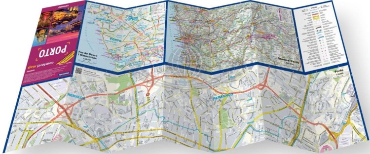 Porto. Przewodnik light + laminowana mapa wydawnictwa ExpressMap. Rozłożona mapa