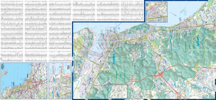 Gdańsk, Gdynia, Sopot / Trójmiasto. Laminowana mapa / Plan miasta wydawnictwa ExpressMap. Strona 1