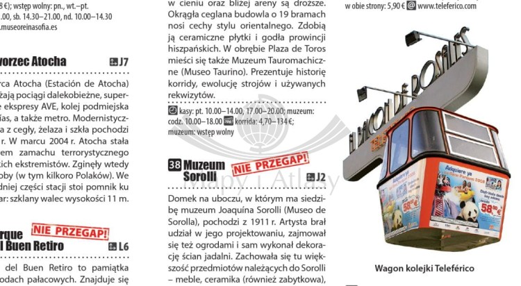 Madryt. Laminowana mapa turystyczna / Plan miasta + Miniprzewodnik wydawnictwa ExpressMap. Fragment 2
