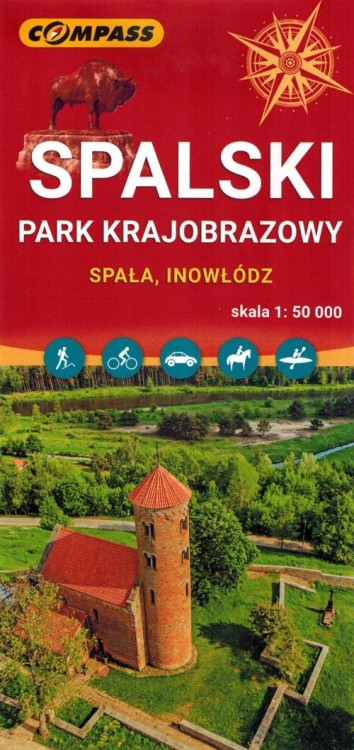 Spalski Park Krajobrazowy 1:50 000. Mapa turystyczna wydawnictwa Compass. Okładka