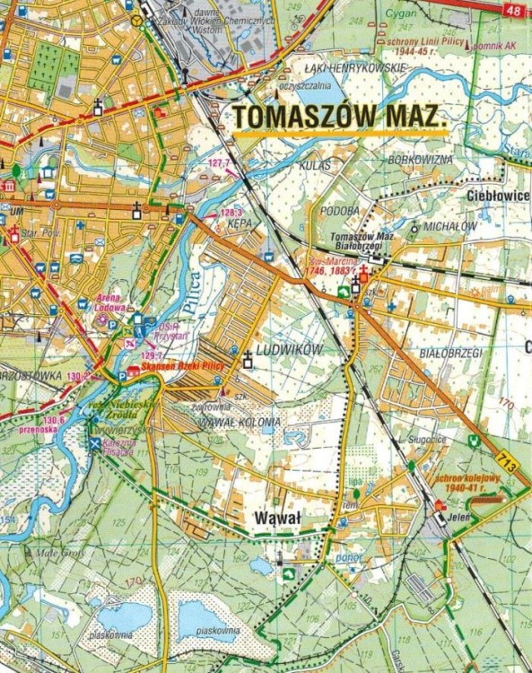 Spalski Park Krajobrazowy 1:50 000. Mapa turystyczna wydawnictwa Compass. Fragment 1