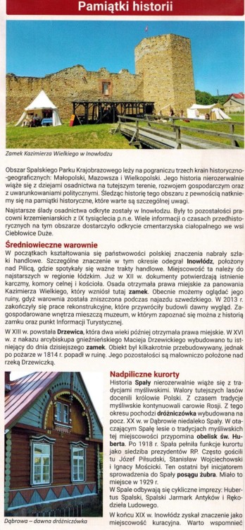 Spalski Park Krajobrazowy 1:50 000. Mapa turystyczna wydawnictwa Compass. Informator