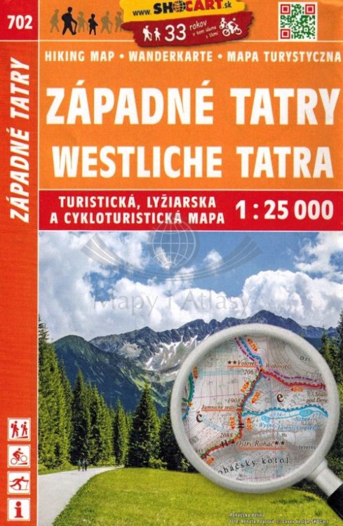 Tatry Zachodnie. Mapa turystyczna 702 wydawnictwa Shocart. Okładka