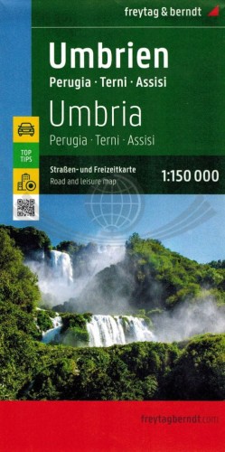 Umbria, Perugia, Asyż. Mapa samochodowo-turystyczna wydawnictwa Freytag & Berndt. Okładka