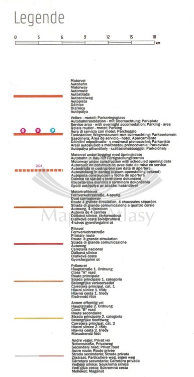 Norwegia Środkowa (Trondheim, Lillehammer, Alesund). Mapa samochodowo-turystyczna /2/ wydawnictwa Freytag & Berndt. Legenda 1