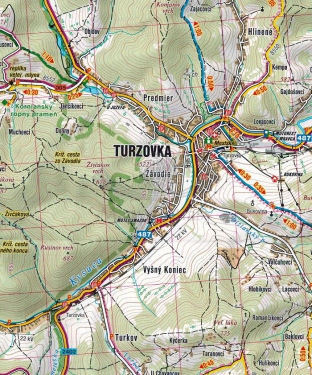 Kysuckie (Kisuckie) Beskidy / Kysucke Beskydy Mapa turystyczna 479 Shocart. Fragment 2