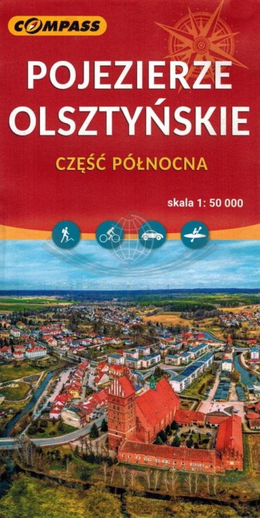Pojezierze Olsztyńskie - część północna 1:50 000. Mapa turystyczna wydawnictwa Compass. Okładka