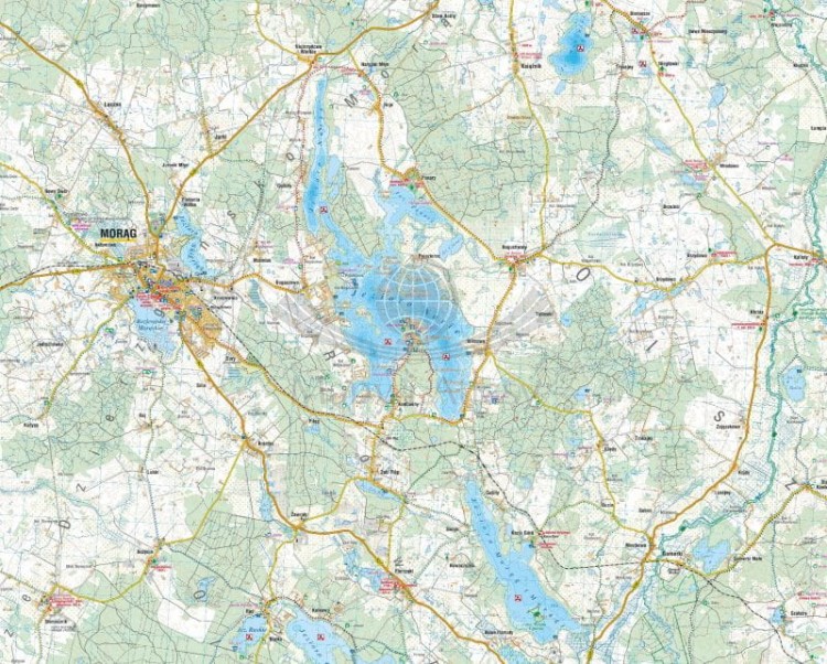 Pojezierze Olsztyńskie - część północna 1:50 000. Mapa turystyczna wydawnictwa Compass. Fragment 2