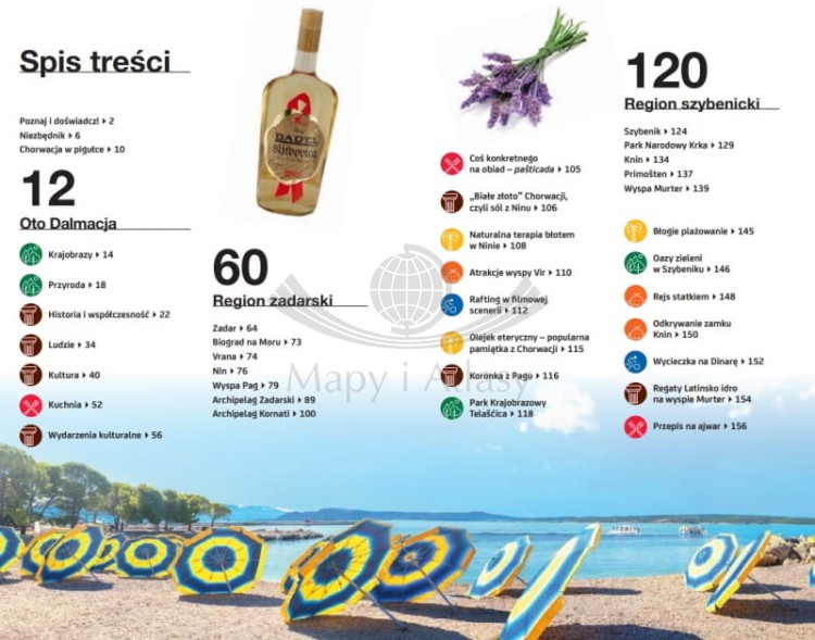 Wybrzeże Chorwacji. Dalmacja. Przewodnik travel&style wydawnictwa Bezdroża. Spis treści 1