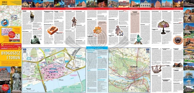 Bydgoszcz i Toruń. Laminowana mapa / Plan miasta + Miniprzewodnik wydawnictwa ExpressMap. Pierwsza strona