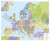 Europa 1:4 500 000. Arkusz, mapa ścienna. Kody pocztowe. Język polski
