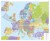 Europa 1:3 750 000. Arkusz, mapa ścienna. Kody pocztowe. Język angielski