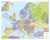 Europa 1:3 000 000. Arkusz, mapa ścienna. Kody pocztowe. Język angielski