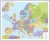 Europa 1:4 500 000. Mapa. Kody pocztowe. Język polski. Wersja do wpinania